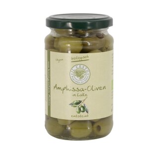 Grüne Amphissa-Oliven in Lake natur entsteint bio