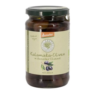 demeter Kalamata-Oliven in demeter Olivenöl natur