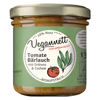 Tomate Bärlauch mit 28% Erdnuss und Cashew, 135g, Bio